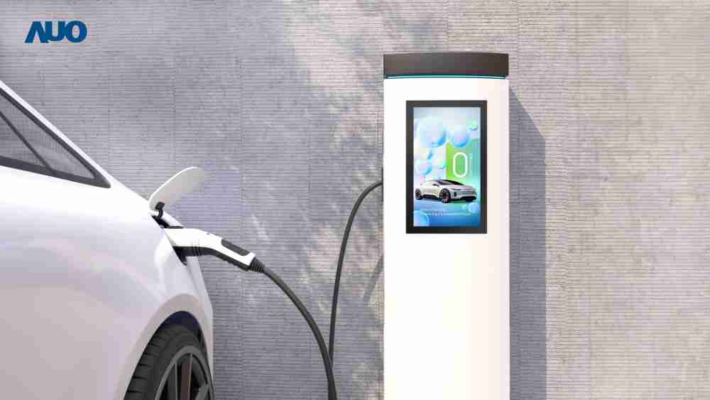 友達〝EVSE車用充電樁解決方案〞專為電動汽車充電樁設計，，，，具有高亮度、、、克服戶外艱難環境的耐溫、、、耐紫外線等特性，，，並搭載散熱性及擴充性強的高效能工業電腦，，，，可實現人機互動訴求，，，，如資訊顯示、、、、支付等應用